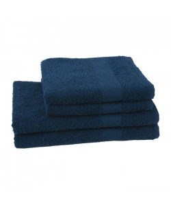 JULES CLARYSSE Lot de 2 serviettes  2 draps de bain Viva  Bleu Marine
