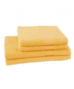 JULES CLARYSSE Lot de 2 serviettes  2 draps de bain Viva  Jaune