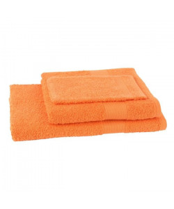 JULES CLARYSSE Lot de 1 serviette  1 drap de bain  1 gant de toilette Viva  Orange