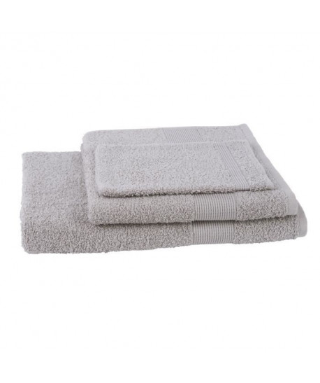 JULES CLARYSSE Lot de 1 serviette  1 drap de bain  1 gant de toilette Viva  Sable