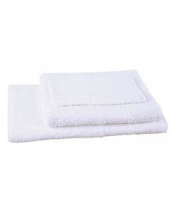 JULES CLARYSSE Lot de 1 serviette  1 drap de bain  1 gant de toilette Viva  Blanc
