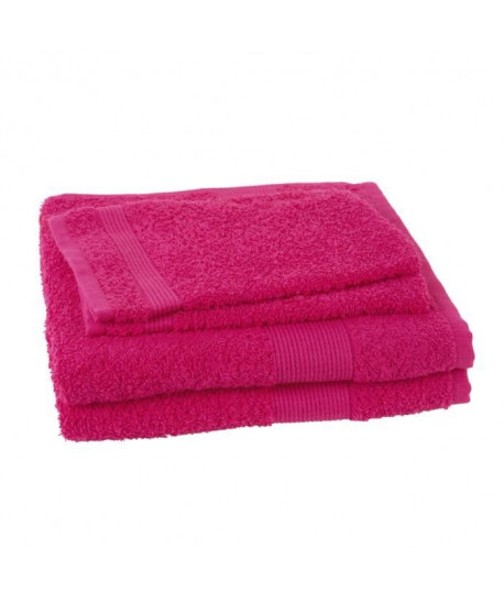 JULES CLARYSSE Lot de 2 serviettes  2 gants de toilette Viva  Rose