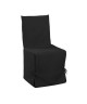 DOUCEUR d\'INTERIEUR Housse de chaise unie a nouettes 50x50x50 cm Essentiel noir