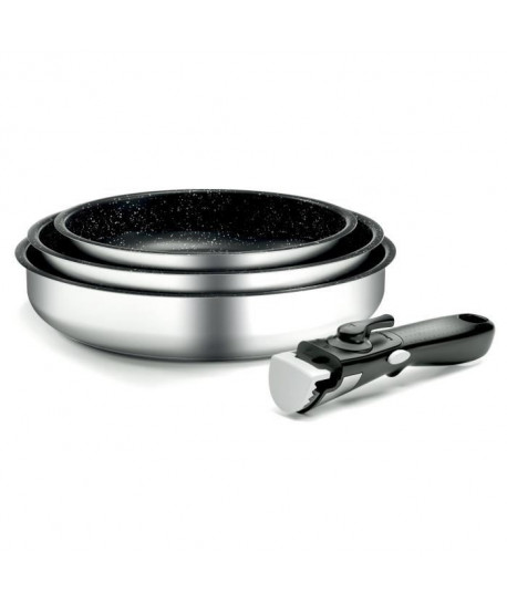 BACKEN Lot de 4 poeles en inox