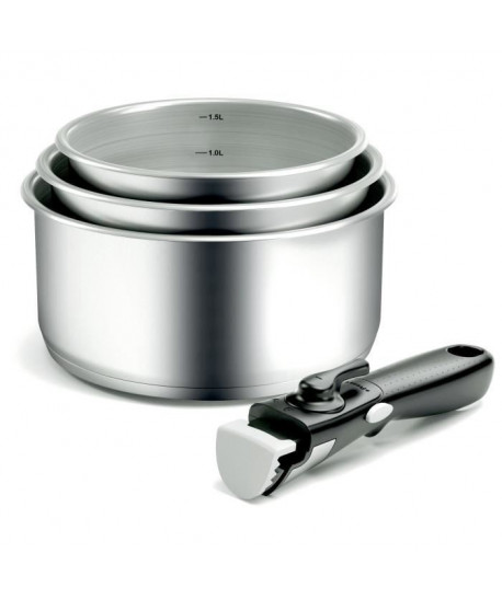 BACKEN Lot de 4 casseroles en inox