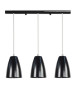 LARSEN Lustre billard acier 30x30x100 cm Noir