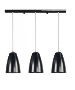 LARSEN Lustre billard acier 30x30x100 cm Noir