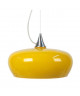 MATILDE Suspension verre et acier 30x30x90 cm Jaune