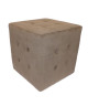 Pouf capitonné CHESTER  32x32x33 cm  Taupe