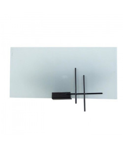 TOKYO Applique Fil acier verre satiné 30x15x7,5 cm Noir