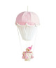 DOMIVA Lampe montgolfiere  Rose et blanc