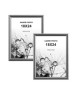 MODENA Lot de 2 cadres photos 18x24 cm Argent s...