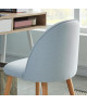 MACARON chaise de salle a manger  Tissu bleu pastel  Scandinave  L 50 x P 50 cm