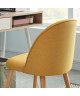 MACARON chaise de salle a manger  Tissu jaune moutarde  Scandinave  L 50 x P 50 cm