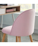 MACARON chaise de salle a manger  Tissu rose pastel  Scandinave  L 50 x P 50 cm