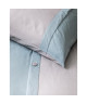 TODAY Parure de couette Cassandre 100% coton  1 housse de couette 220x240 cm  2 taies d\'oreillers 63x63 cm gris et bleu