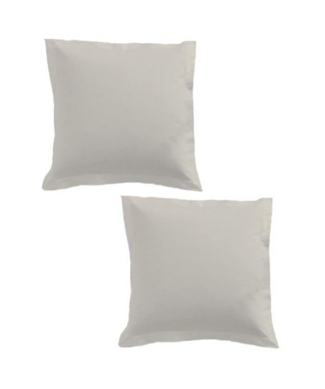 TODAY Lot de 2 taies d\'oreiller 75x75cm Ivoire