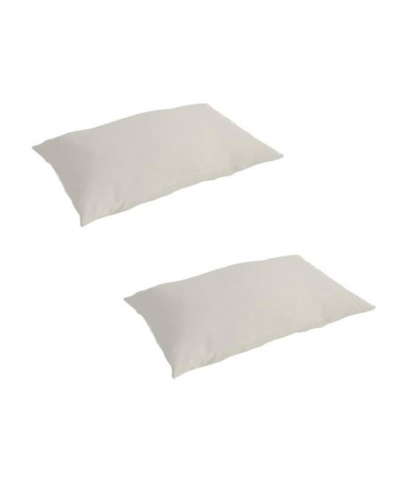 TODAY Lot de 2 taies d\'oreiller 50x70cm Ivoire