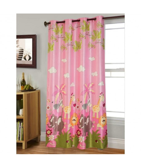 Rideau occultant enfant 140x260 cm rose