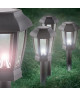 Globo Lighting Lot de 4 Lampes solaires Plastique anthracite  Plastique translucide  IP44