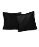 Lot de 2 Taies d\'oreillers 100% coton 63x63 cm  Noir