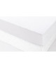 Protection literie housse molleton 100% coton sergé croisé 2/2 P300 200x200 cm blanc