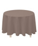 SOLEIL D\'OCRE Nappe ronde antitâches ALIX Ř 180cm Moka