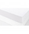 Protection literie housse molleton 100% coton sergé croisé 2/2 P300 180x200 cm blanc