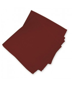 SOLEIL D\'OCRE Lot de 3 serviettes de table ALIX Rouge