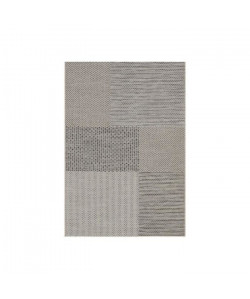 NATURAL Tapis naturel tissé plat en velours polypropylene  160x230 cm  Beige et gris anthracite