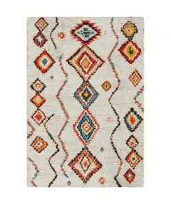 HIMALAYA Tapis ethnique tissé en velours polypropylene HeatSet  120x170 cm  Beige et multicolore