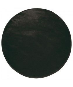 Tapis rond 90cm velours louna noir