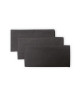 SOLEIL D\'OCRE Lot de 3 serviettes de table Panama  45x45 cm  Gris anthracite