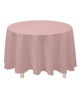 SOLEIL D\'OCRE Nappe ronde antitâches ALIX Ř 180cm Rose