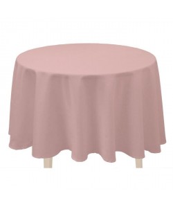 SOLEIL D\'OCRE Nappe ronde antitâches ALIX Ř 180cm Rose