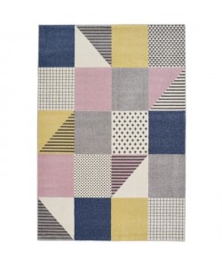 Tapis de salon Madrid style scandinave 160x230 cm bleu