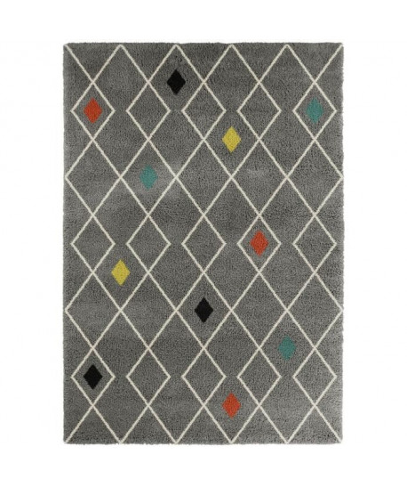 CONTINENTAL Tapis de salon laineux 160X230 cm Gris