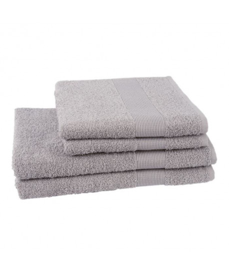 JULES CLARYSSE Lot de 2 serviettes  2 draps de bain Viva  Sable