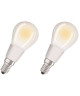 OSRAM Lot de 2 Ampoules LED E14 sphérique dépolie 4,5 W équivalent a 60 W blanc chaud dimmable