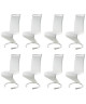 SIDNEY Lot de 8 chaises salon blanc