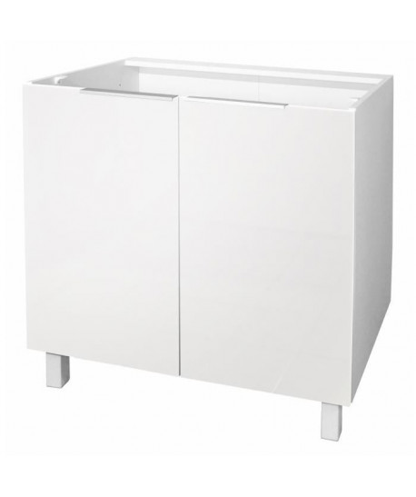 POP Caisson bas de cuisine L 80 cm  Blanc brillant