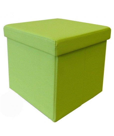 Pouf coffre de rangement pliable Santiago 35x35 cm vert