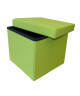 Pouf coffre de rangement pliable Santiago 35x35 cm vert