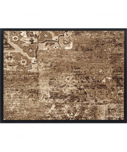 Tapis d\'entrée a motifs  40x60 cm  Style Vintage  Coloris Beige