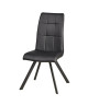 COCOON Lot de 2 chaises de salle a manger  Simili noir  Style contemporain  L 44 x P 43 cm