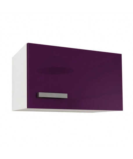 START Caisson haut de cuisine sur hotte L 60 cm  Aubergine Brillant