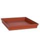 EDA PLASTIQUES Soucoupe carrée Toscane  32,6 x 32,6 x 4,9 cm  Orange potiron