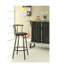 BISTROT Lot de 2 tabourets de bar avec assise pivotante  Noir