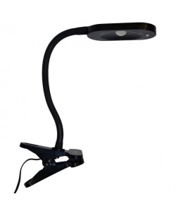 Lampe de bureau pince LED Serpent hauteur 30 cm 3W équivalent a 40W noir