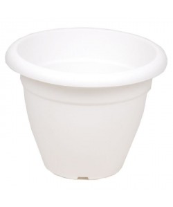 HOMEA Pot de fleur rond Ř 50cm  Blanc